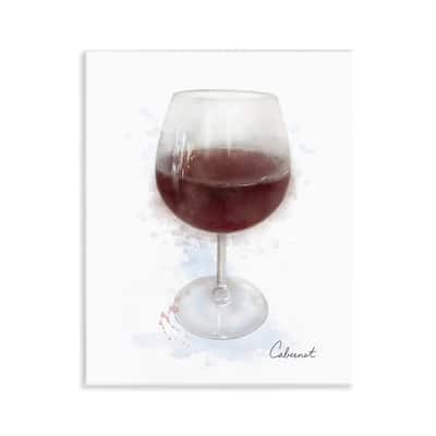 Stupell Modern Cabernet in Glass Wall Plaque Art Design By Matthew Piotrowicz