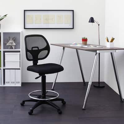 Office Star Products Work Smart Breathable Padded Fabric Drafting Chair