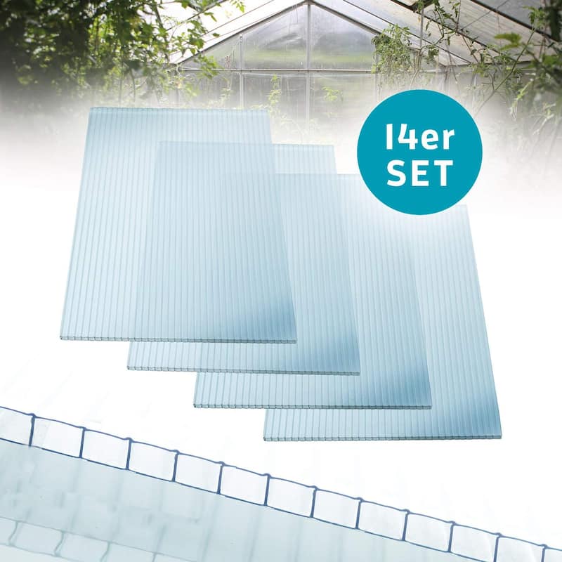 GDFStudio - Kendricks Panel Twin Wall Waterproof UV Protected Reinforced 14 Pieces Sheets - 2'x 4'