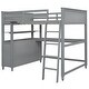 preview thumbnail 26 of 53, Full size Loft Bed with Drawers, Built-in Desk and Shelves, Espresso