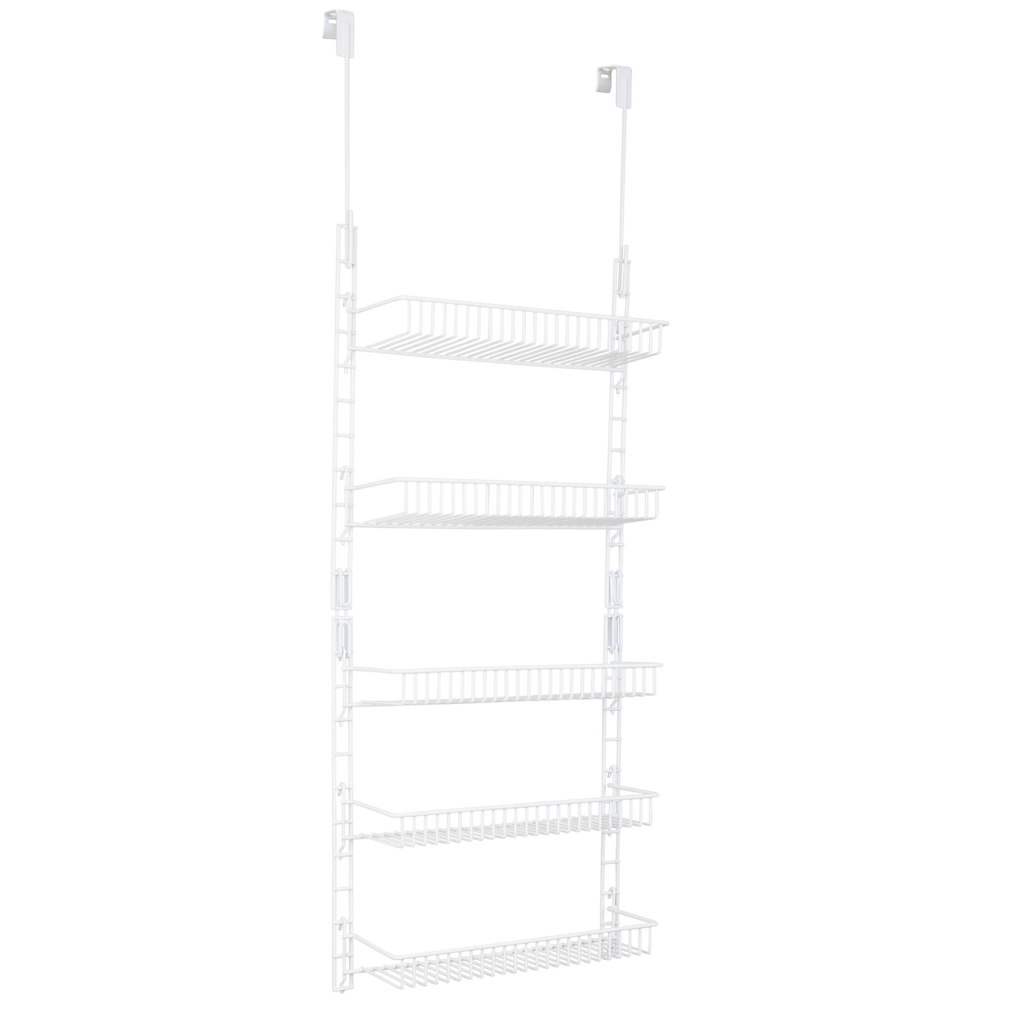 Smart Design Over the Door Pantry Organizer Rack with 5 Adjustable