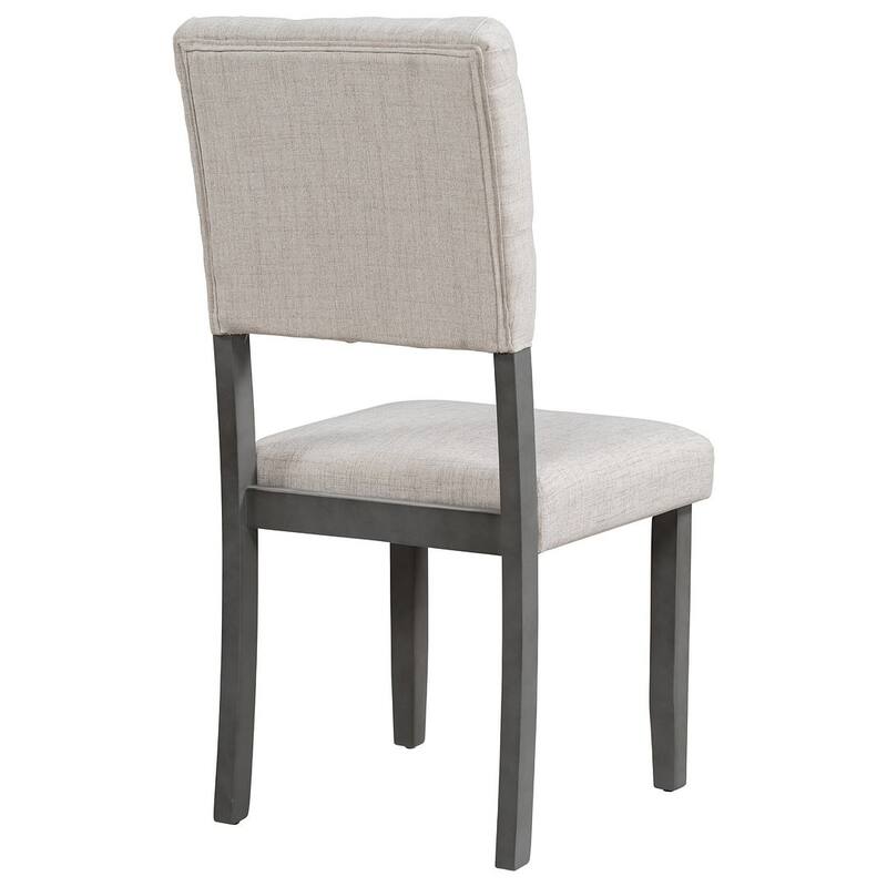 6 PCS Dining Table and Chair Set for 6-Foam-covered Seat Backs & Cushions