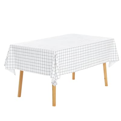 1 Pack Rectangle Tablecloth, Wrinkle Resistant Waterproof PVC Table Cover