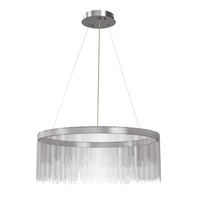 Modern Aluminum Tassel Linear Chandelier for Dining Room