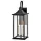preview thumbnail 1 of 3, Lark 81594 Nolan 2 Light 22" Tall Outdoor Wall Sconce with Clear Glass Black
