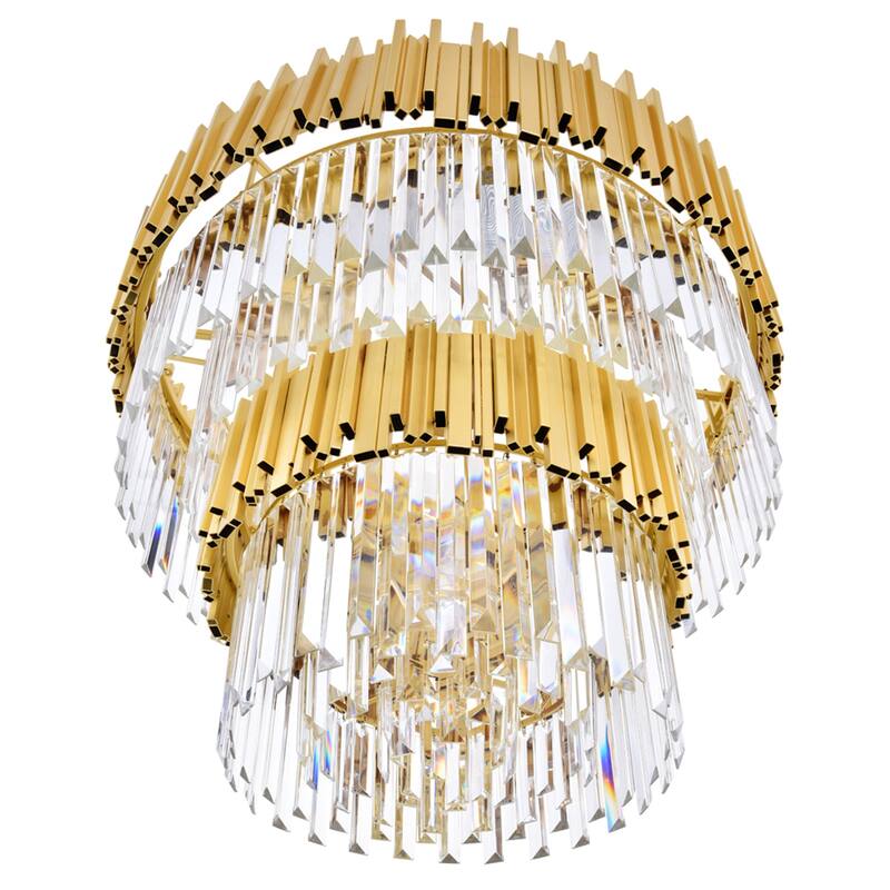 Deco 12 Light Down Chandelier With Medallion Gold Finish - Medallion Gold
