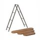 preview thumbnail 3 of 2, 3-Tiered Wooden Display Shelf - 48"L x 12"W x 51"H