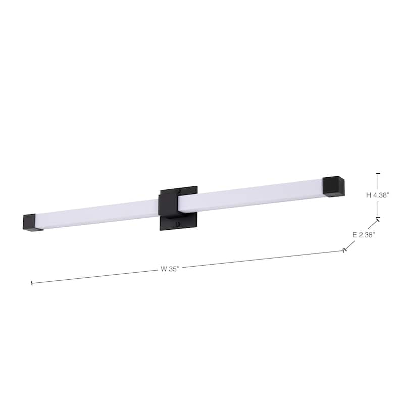 Brightwyn 35 Inch LED Vanity Matte Black Finish - Matte Black