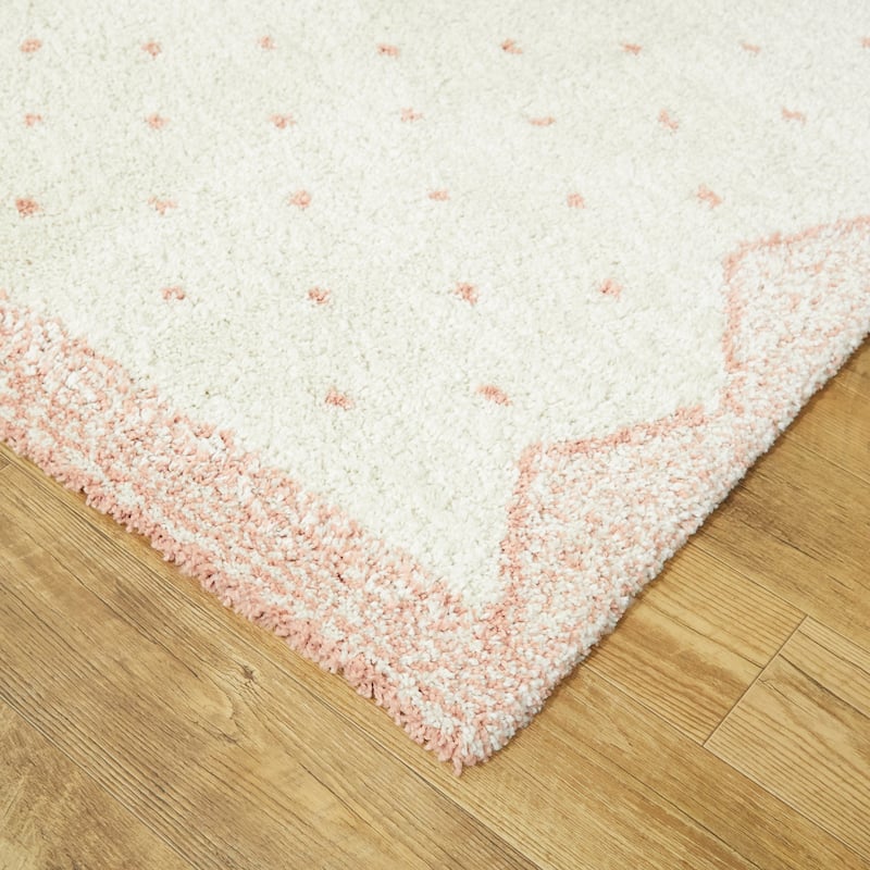 Crivelli Geometric Polka Dot Shag Area Rug