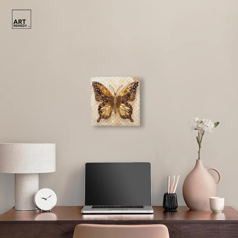 Glittering Elegant Butterfly Canvas by Art Remedy, Gallery Wrapped