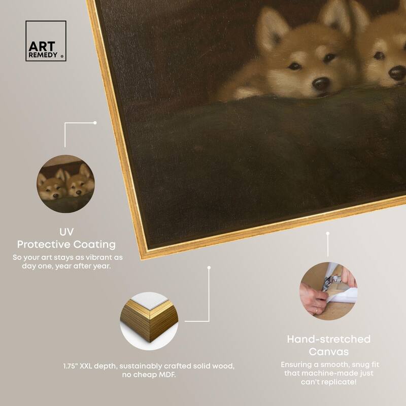 Rustic Dog Days Canvas by Art Remedy