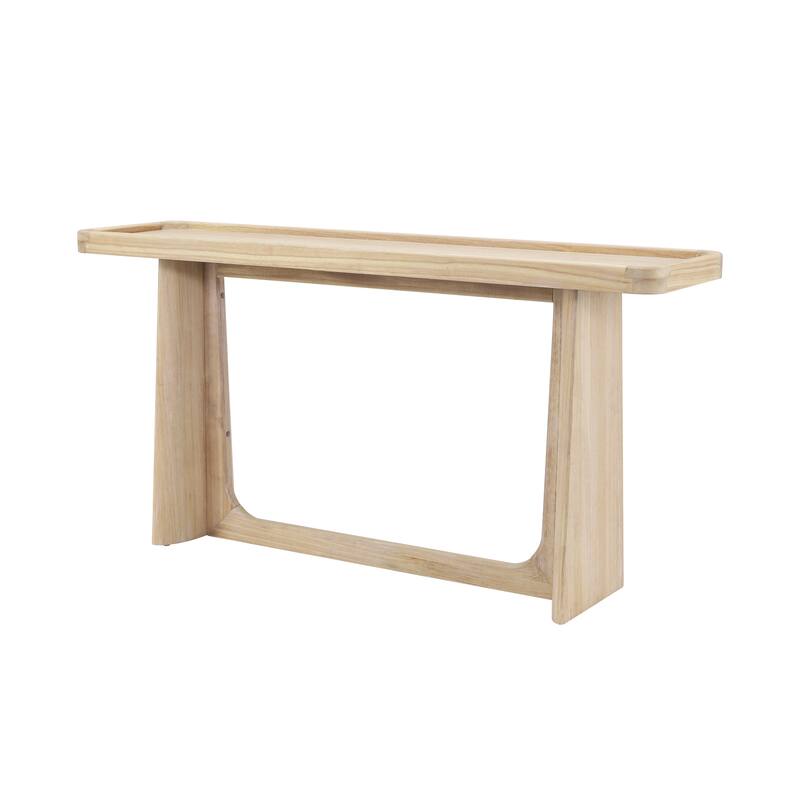 Farmhouse Console Table with Tray Top Design, Solid Wood Frame for Entryway, Living Room or Sofa Back