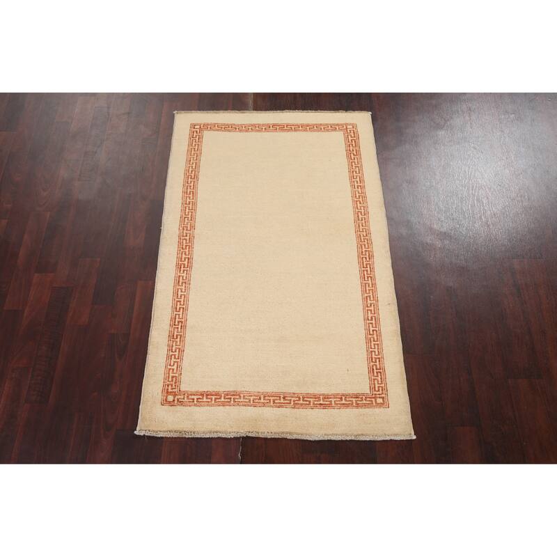 Geometric Contemporary Gabbeh Kashkoli Oriental Area Rug Wool Handmade - 3'2" x 5'1"