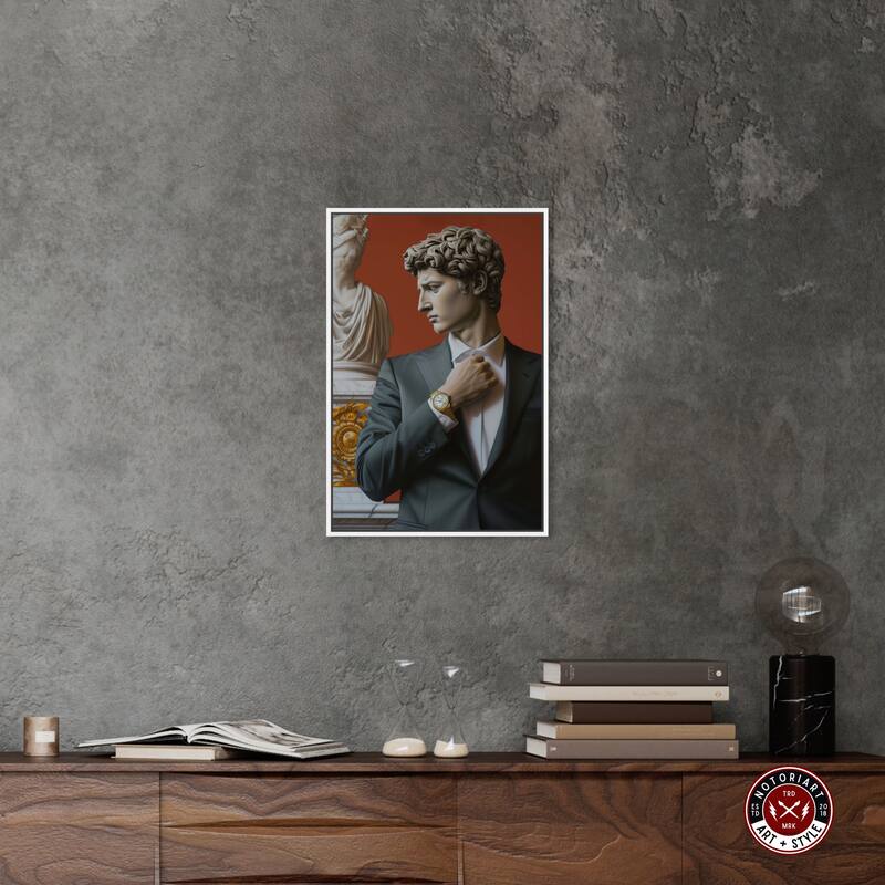 Notoriart Sculpture With Style Framed Men Style 1 Piece Canvas Wall Art