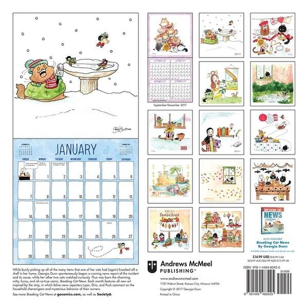Shop Breaking Cat News Wall Calendar Cartoons Comics By Andrews