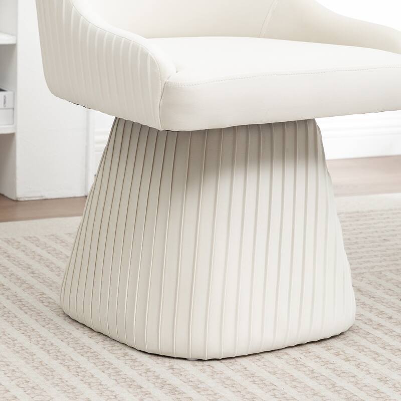 SEYNAR Modern Velvet 360 Degree Swivel Armless Dining chair