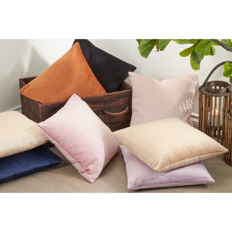 Poly Filled Pinsonic Velvet Throw Pillow