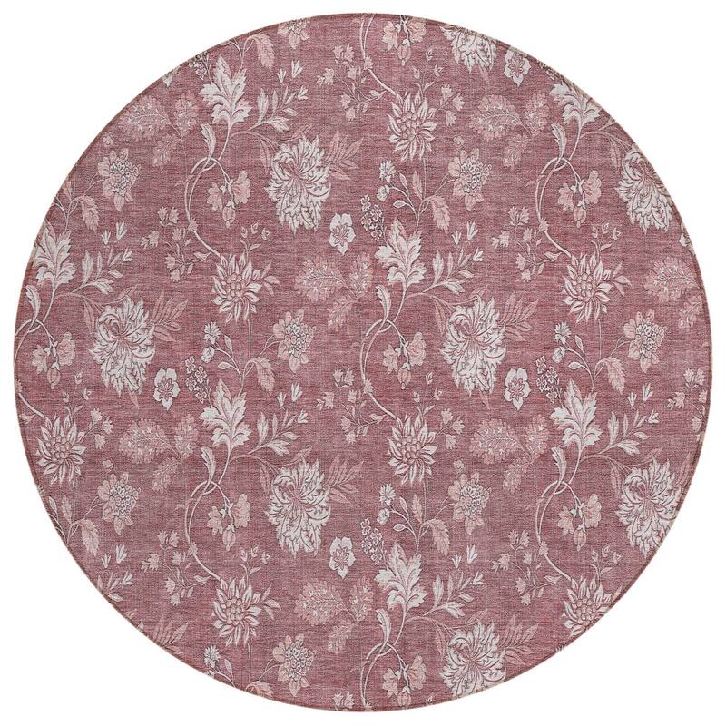 HomeRoots Floral Transitional Rectangle Outdoor Rug