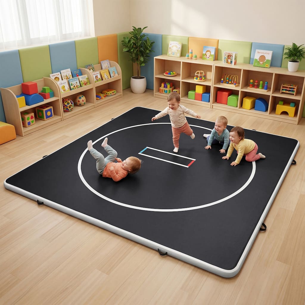 Inflatable Gymnastics Mat & Wrestling Air Track Electric Pump Included