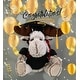 preview thumbnail 4 of 3, DolliBu Moose with Red Plaid Outfit Graduation Plush with Gown and Cap - 9 inches
