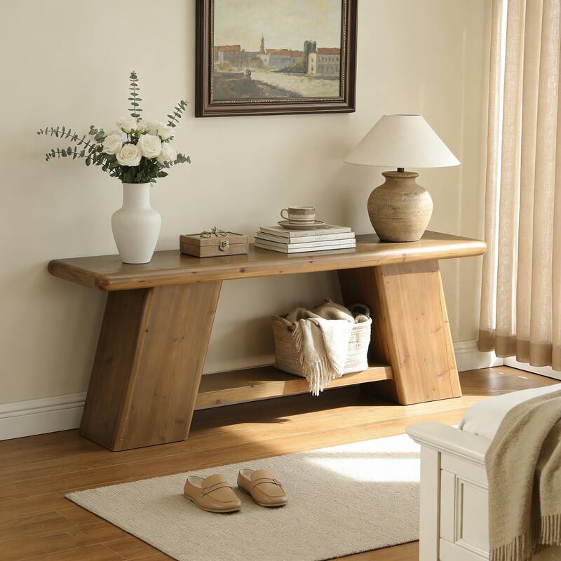 Solid Wood TV Stand For 70+ Inch TV