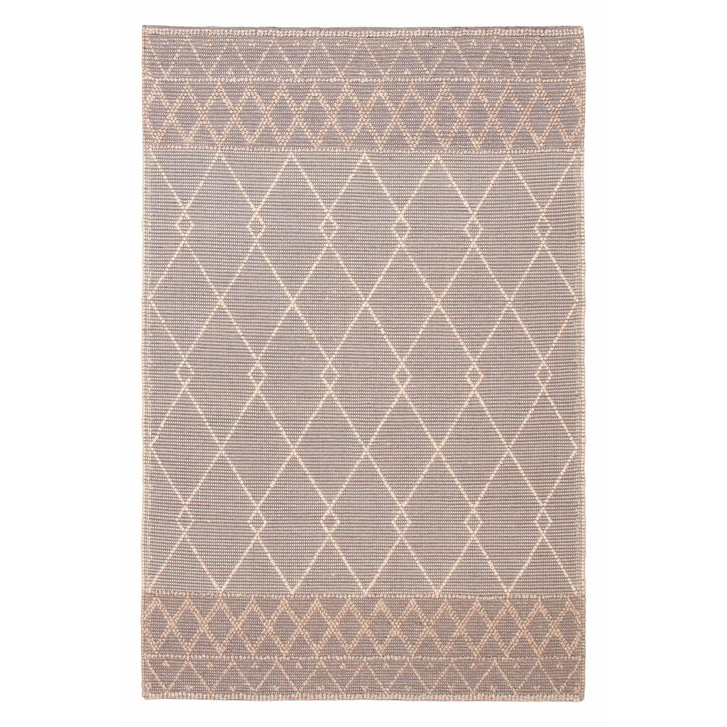 ECARPETGALLERY Braid weave Sienna Grey Wool Rug - 5'10 x 8'10
