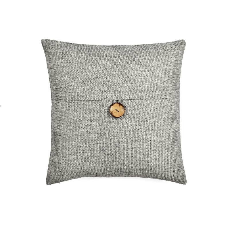 Lush Decor Clayton Woven Button Decorative Pillow Cover