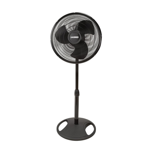 Lasko 2521 Oscillating Stand Fan, 16", Black