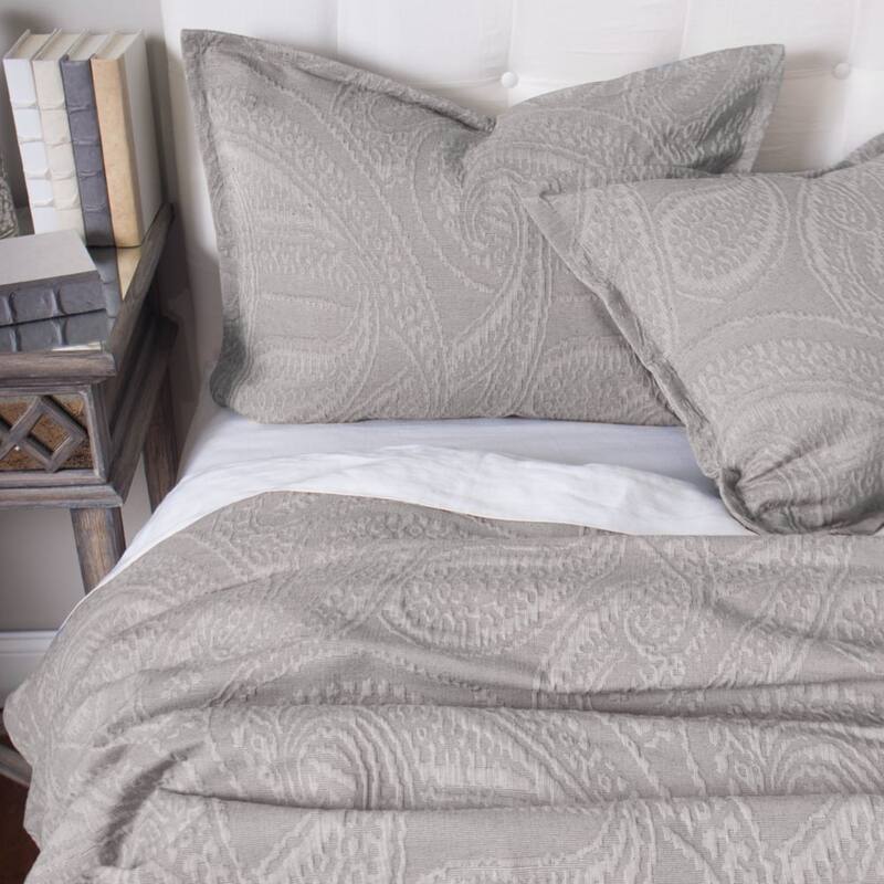 Adansa, Cotton, Grey, Duvet Cover - Queen