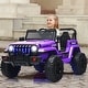 preview thumbnail 12 of 33, 12V Kids Ride-on Jeep Car with 2.4 G Remote Control - 44"x30"x 26.5"(L x W x H) Purple