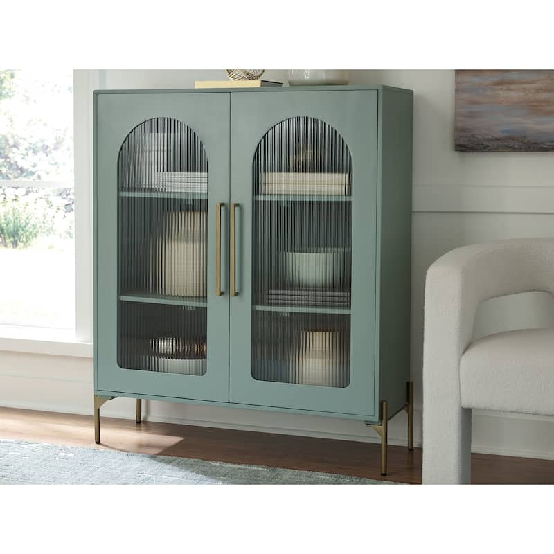 Signature Design by Ashley Adwen Light Green Accent Cabinet - 40" W x 16" D x 48" H