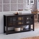 preview thumbnail 25 of 29, Furniture of America Wins Modern Farmhouse 5-shelf Buffet Table Walnut