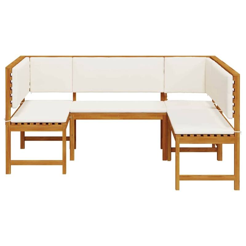 vidaXL Garden Bench Set Brown solid acacia wood - 20 x 35 x 30