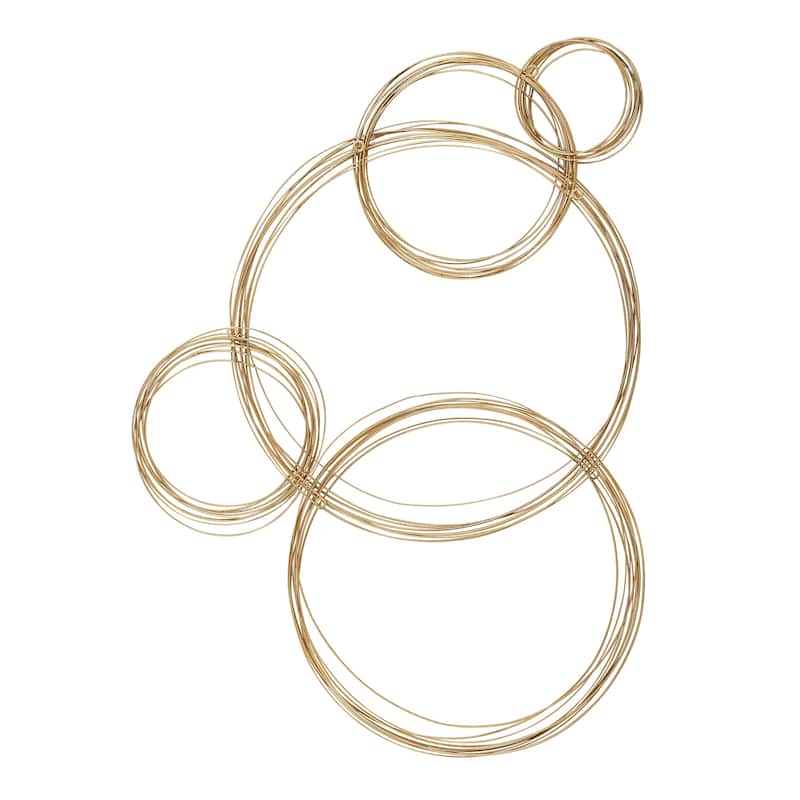 Uttermost Golden Bubbles Metal Wall Decor - 34.25"H x 24.75"W x 1.13"D