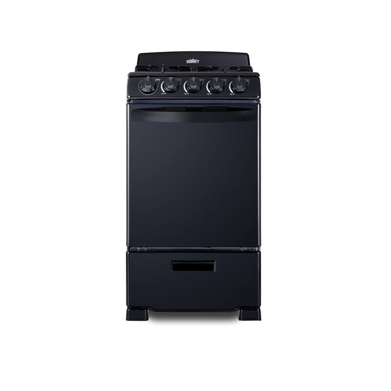 Summit RG201 20" Wide 4 Burner Natural Gas Rangetop with Broiler