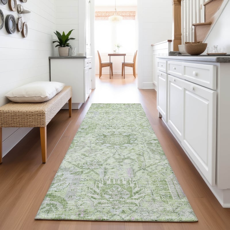 Premium Washable Super Soft Traditional Farmhouse Mayfield Rug - Mint - 2'3" x 7'6"