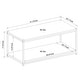 preview thumbnail 13 of 18, Caffoz Tall Center Table Coffee Table with Storage Shelf