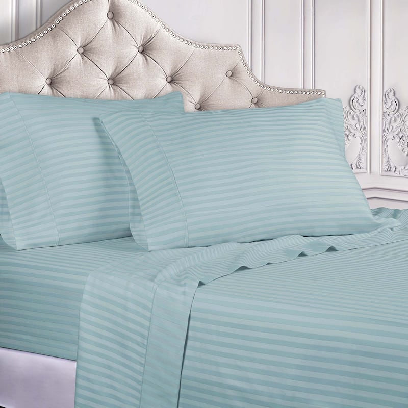 Superior Gyda Deep Pocket 400-Thread Count Striped Egyptian Cotton Sheets
