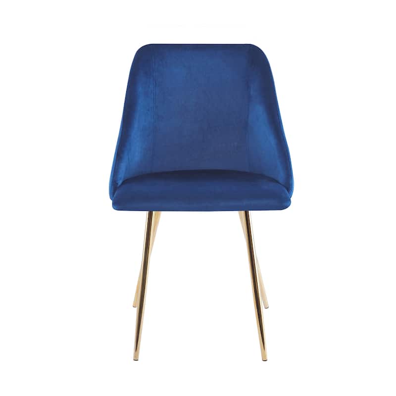 Porthos Home Pema Dining Chairs Set of 2, Velvet, Gold Chrome Legs