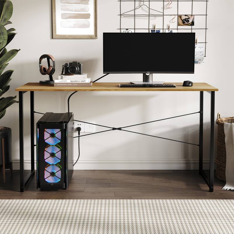 CraftPorch Modern 55-Inch Metal Computer Desk