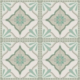 Transform Large Tile Green Peel & Stick Wallpaper