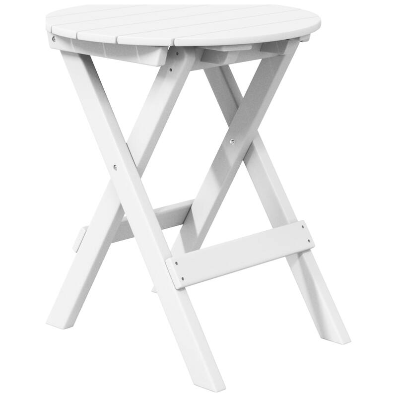 Laguna Patio Round Folding Dining Table - White