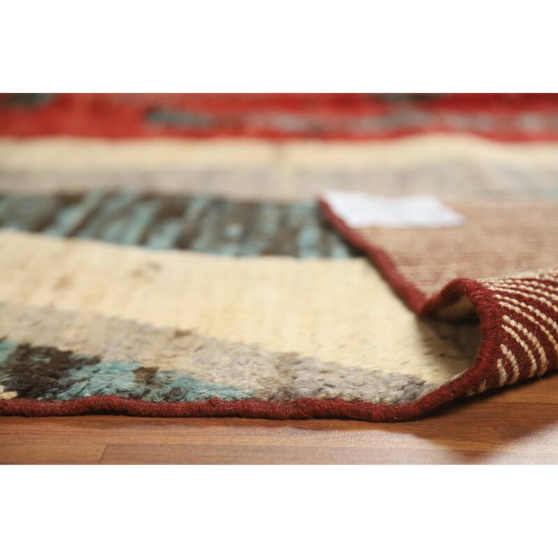 Abstract Moroccan Oriental Area Rug Handmade Wool Carpet - 7'3" x 9'8"