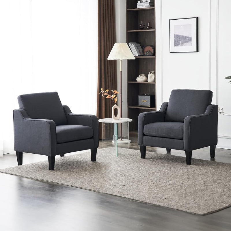 VINGLI Mid Century Modern Fabric Accent Chair