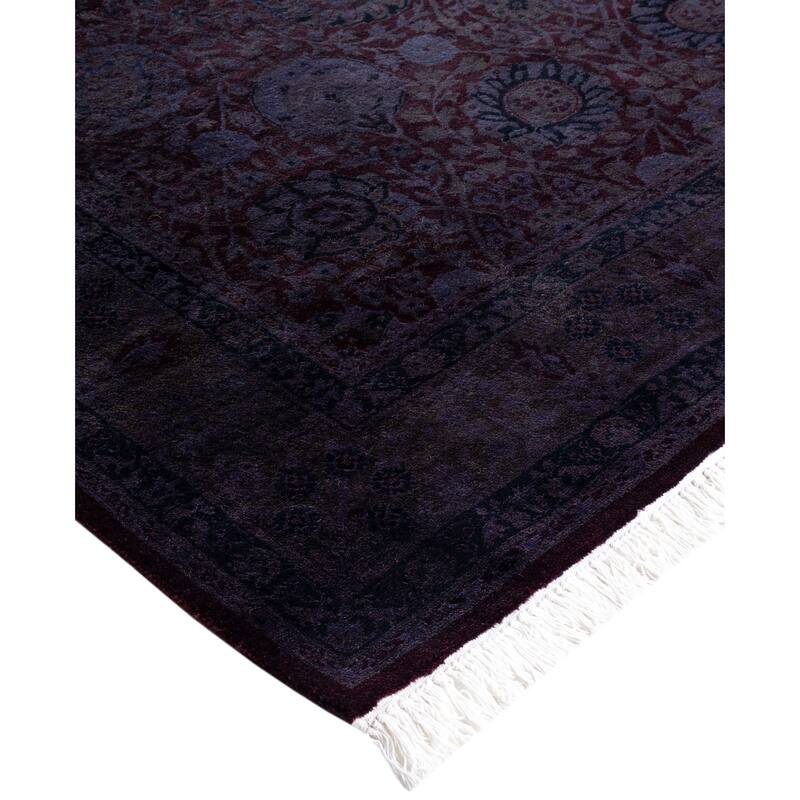 Overdyed One-of-a-Kind Hand-Knotted Area Rug - Red - 4' 1" x 6' 3"