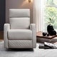 preview thumbnail 2 of 13, LMF Polyester Fabric Glider & Swivel Manual Recliner