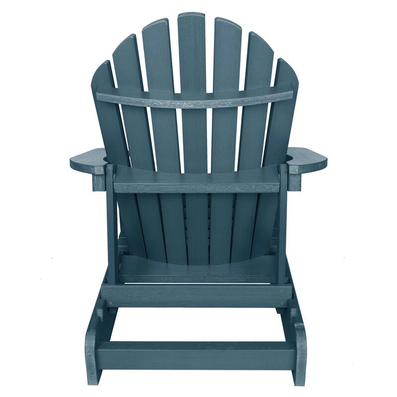Eco-friendly Synthetic Wood Folding and Reclining Adirondack Chair