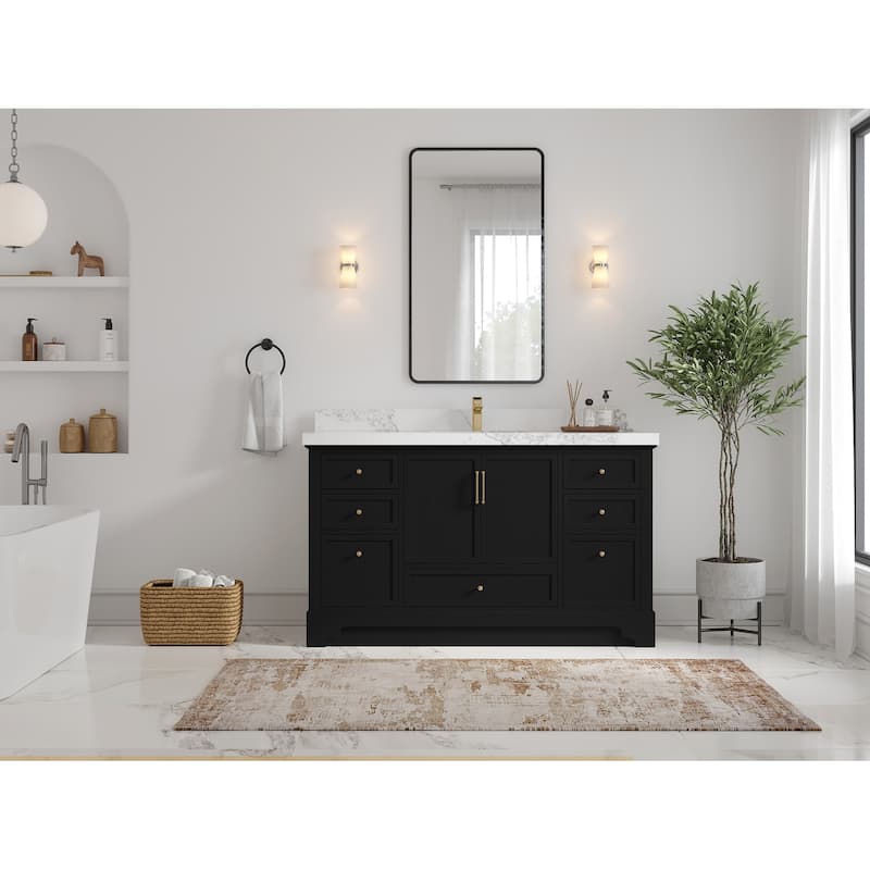Willow Collections 60 in. W x 22 in. D Alys Single Sink Bathroom Vanity with Countertop