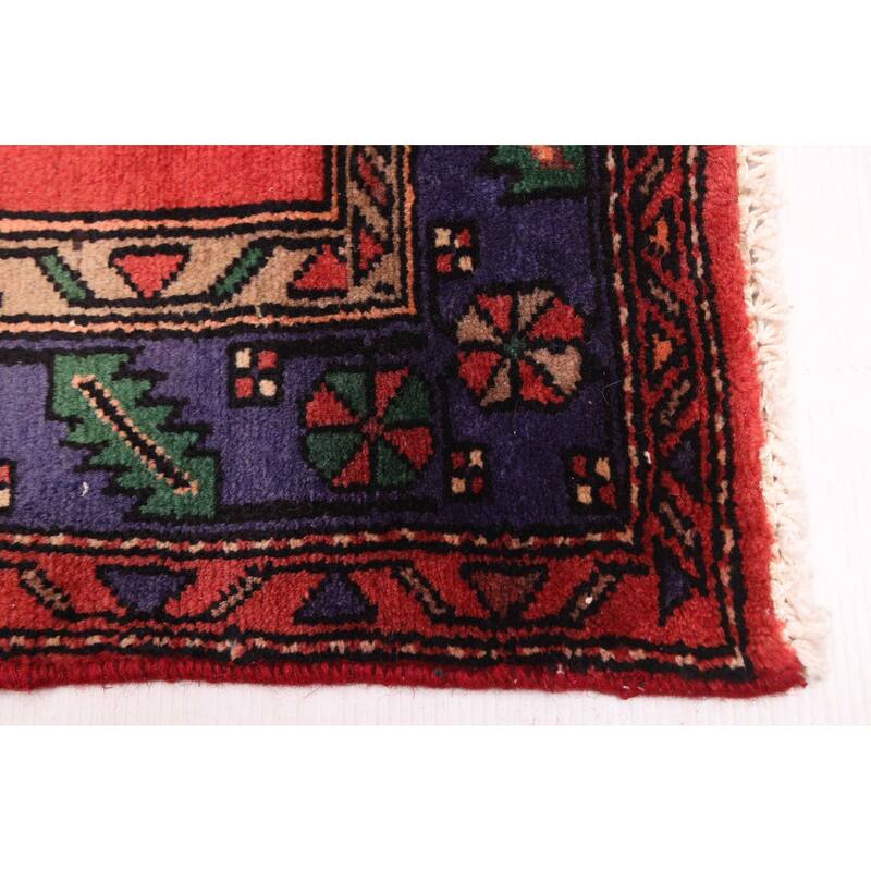 ECARPETGALLERY Hand-knotted Andelz Red Wool Rug - 3'3 x 9'10