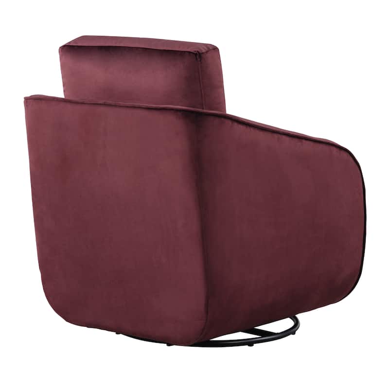 Studio Living Landon Swivel Accent Chair in Velvet Fabric